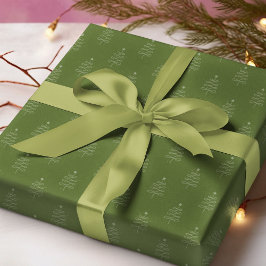 Helgdag Gift med Modern Abstrakt Julgran Grönt Presentpapper
