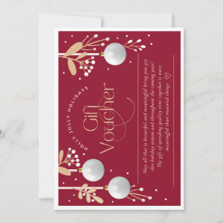 Helgdag Gift Voucher Julkort