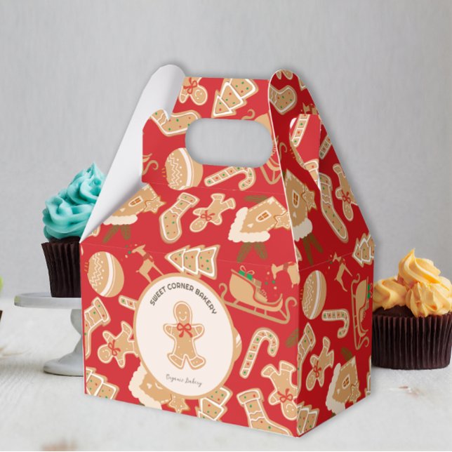 Helgdag Gingerbröd Baking Cooking Utensil Bakery Presentaskar (Holiday Gingerbread Baking Cooking Utensil Bakery Favor Box)