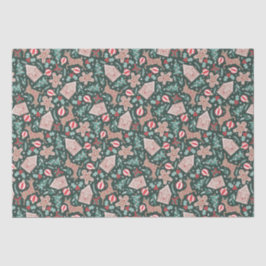 Helgdag Gingerbröd, renar och Julgran