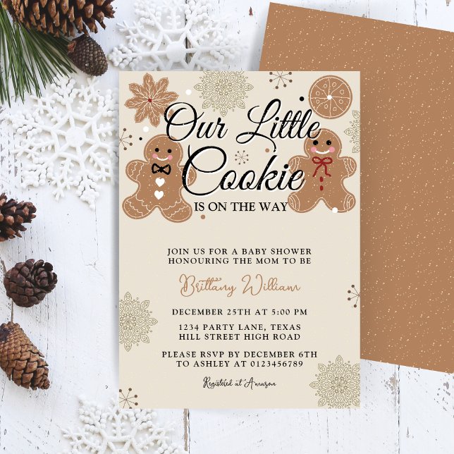 Helgdag Gingertea Baby Shower | Little Cookie Inbjudningar (Skapare uppladdad)