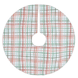 Helgdag Gingham - Cheerful Julgransmatta Borstad Polyester