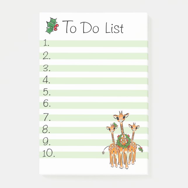 Helgdag Giraffe Post-it Block (Framsida)