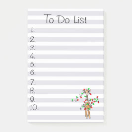 Helgdag Giraffe-twinkle red och grönt ljus Post-it Block