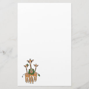 Helgdag Giraffes Brevpapper