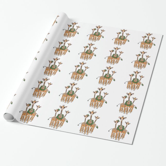 Helgdag Giraffes Presentpapper (Utrullad)