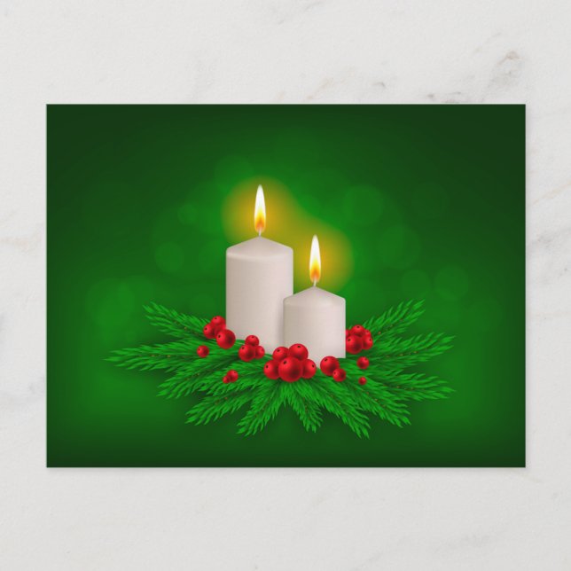 Helgdag glödljus helg vykort (Framsida)