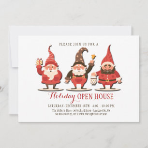 Helgdag Gnomes Open House-inbjudan Inbjudningar