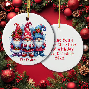 Helgdag Gnomes Personlig jul Julgransprydnad Keramik