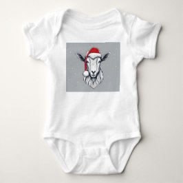 Helgdag Goat Snö Santa Hat jul Goat T Shirt