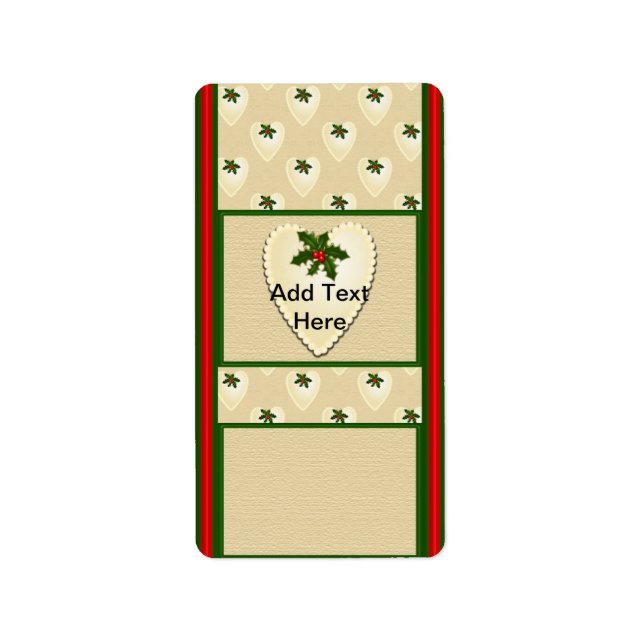 Helgdag God jul Miniature Candy pub påsar Adressetikett (Framsidan)