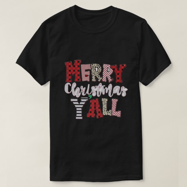helgdag "God jul Y'all" T Shirt (Design framsida)
