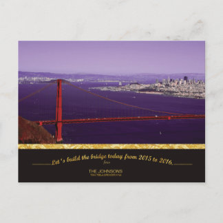Helgdag Golden Grind Bridge & San Francisco skylin Helg Vykort