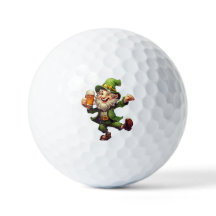 Helgdag Golf Bollar - St Patrick's Leprechaun