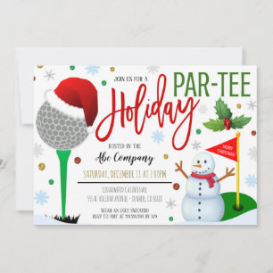 Helgdag Golf Party-inbjudan Inbjudningar