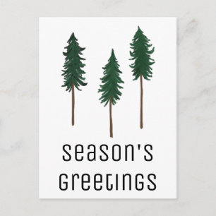 Helgdag Gräs Träd Forest Minimalist ANPASSNINGSBAR Vykort