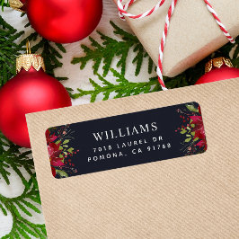 Helgdag Greenery-Returadressen Jul Returadress Etikett
