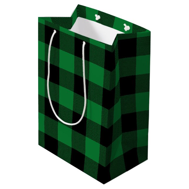 Helgdag Grönt och Black Chevron Buffalo Play (Baksidan Vinklad)