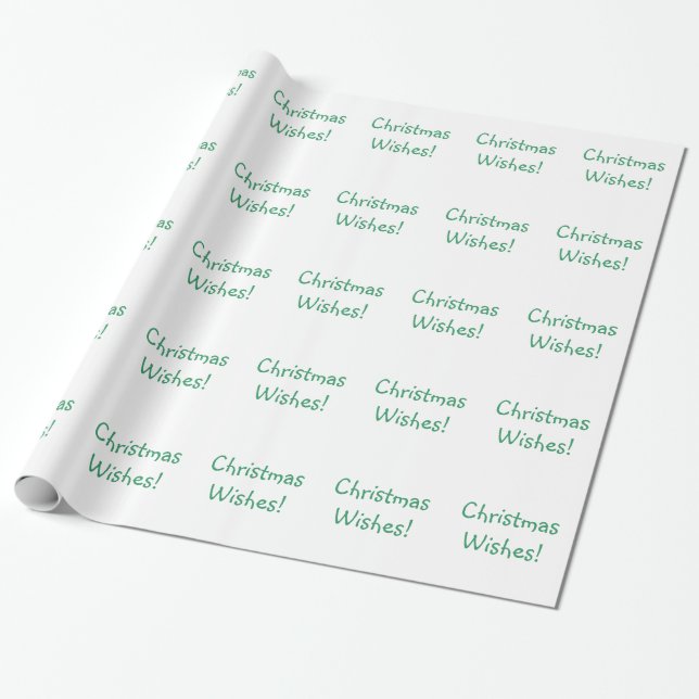 Helgdag Grönt Teckenjul Önskemål Presentpapper (Utrullad)