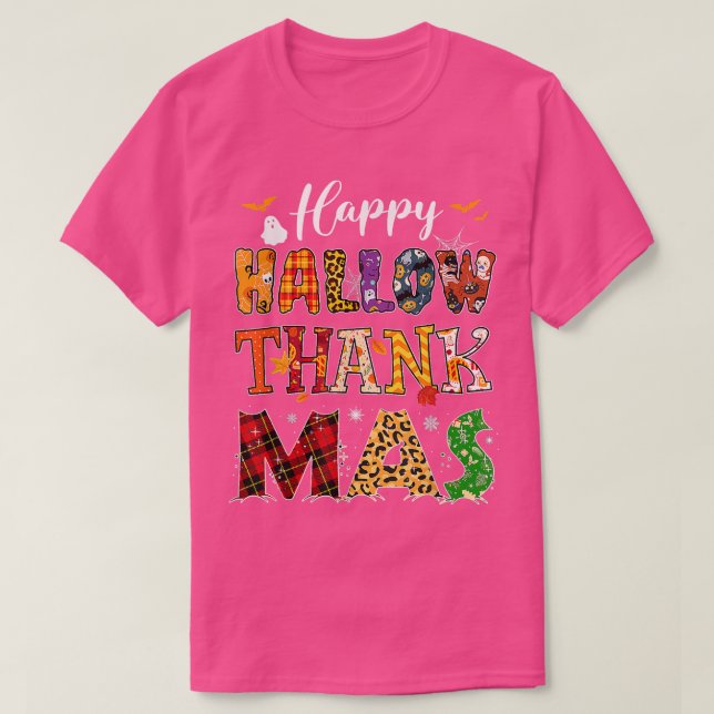 Helgdag HallowTackMas jul Thanksgivi T Shirt (Design framsida)