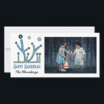 Helgdag Hanukkah-kortet "Menorah Bling" Julkort<br><div class="desc">Lycklig Helgdag, Hanukkah Photo Card, Menorah Bling Glossy, Foto Card med vitt kuvert. Anpassa ordalydelsen genom att välja mellan stil, färg och storleka och anpassa Lycklig Hanukkah. Tack för att du stannade och shoppade förbi! Mycket uppskattade. Lycklig Hanukkah! dina speciella stunder med kära överallt genom att skapa ett fotokort. Dimensioner:...</div>