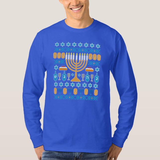 Helgdag Hanukkah T Shirt (Framsida)