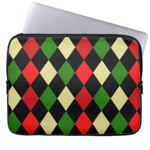 Helgdag Harlequin Geometric Mönster Laptop Fodral