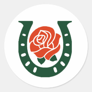 Helgdag hästskon runt klistermärke