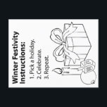 Helgdag Helg Vykort<br><div class="desc">Under helgdagarna,  behålla det enkelt.</div>