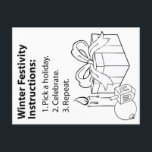 Helgdag Helg Vykort<br><div class="desc">Under helgdagarna,  behålla det enkelt.</div>