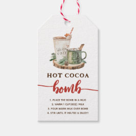 Helgdag Hett Cocoa Bomb Cookie Märkre Presentetikett