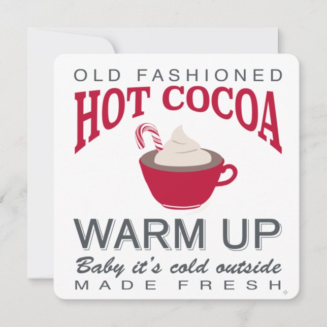 helgdag hett kakao inbjudningar (Framsida)