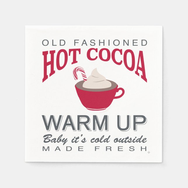 helgdag hett kakao pappersservett (Framsidan)