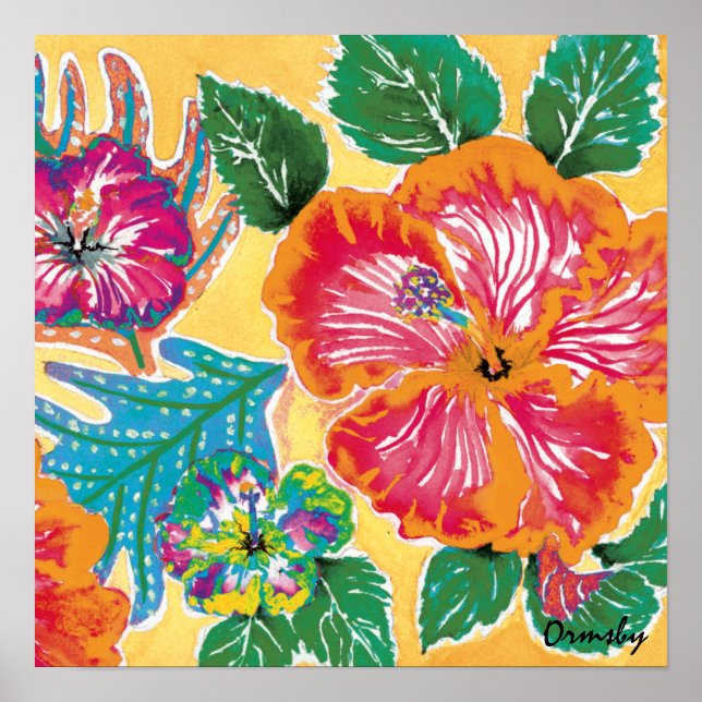 Helgdag Hibiscus Citrus poster (Framsidan)