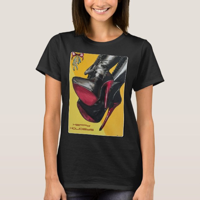 "Helgdag Hijinks, Taste var sur" målning på T Shirt (Framsida)