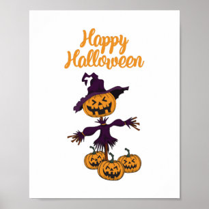 Helgdag Hippo Halloween Witch Hippo Poster