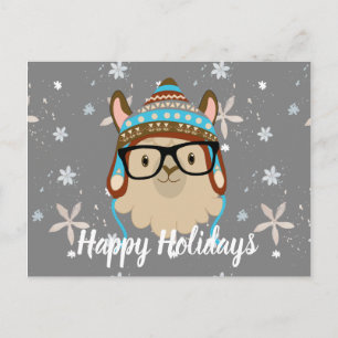 Helgdag Hipster Llama Vykort