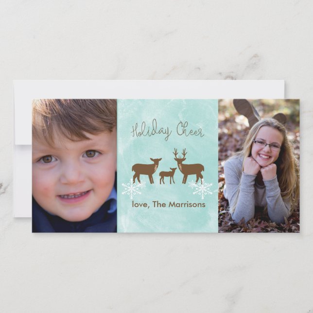 Helgdag Hjort Julkort (Framsida)