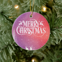 Helgdag Hjort liggande Julgransprydnad Keramik