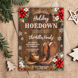 Helgdag Hoedown, Westerna julen Party, Cowboy Inbjudningar
