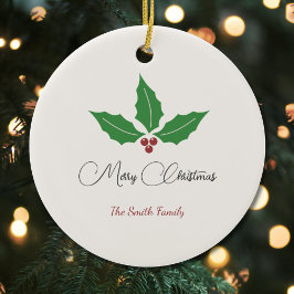 Helgdag Holly God jul Ornament