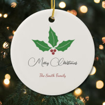 Helgdag Holly God jul Ornament