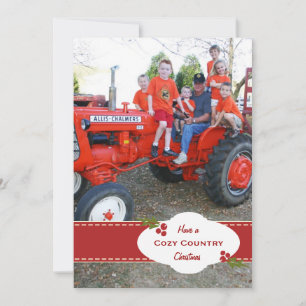 Helgdag Holly Jolly Ribbon Card Julkort