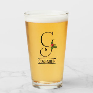 Helgdag Holly Monogram G Personlig Beer Glaskopp