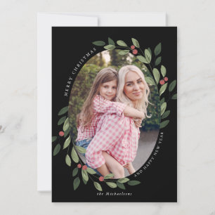 Helgdag Holly Photo Card Inbjudningar