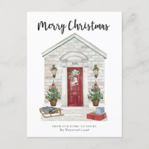 Helgdag Home God jul Anpassningsbar Adress Helg Vykort