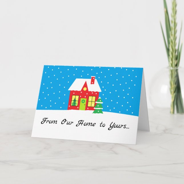 "Helgdag Home"-julkort Helgkort (Framsida)