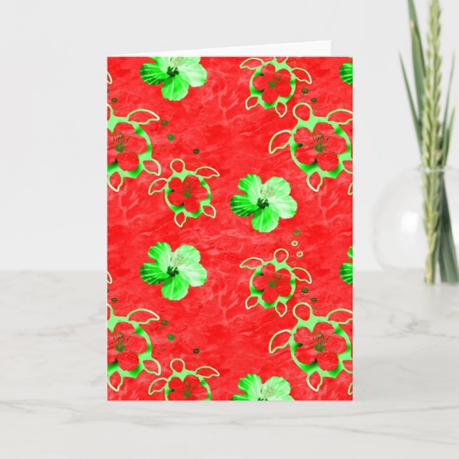 Helgdag Honu Turtles Helgkort (Framsida)