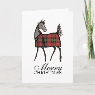 Helgdag Horse Foal med Blanket-julkort Helgkort