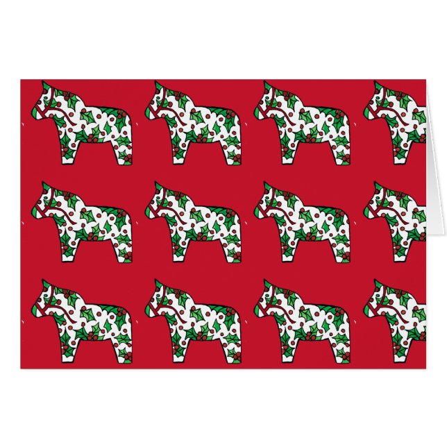 Helgdag Horse Hälsningskort (Framsidan Horizontal)